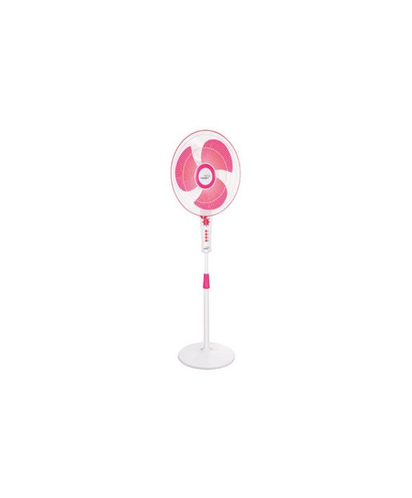 V Guard Wilma STS 400mm Pedestal Fan - Pink White